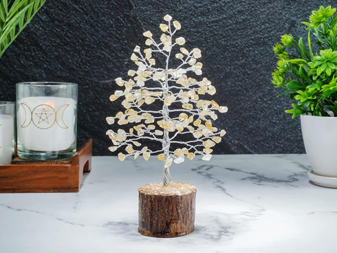 Pushkar Yellow Aventurine Gemstone Tree 300 Bead 10 Inch